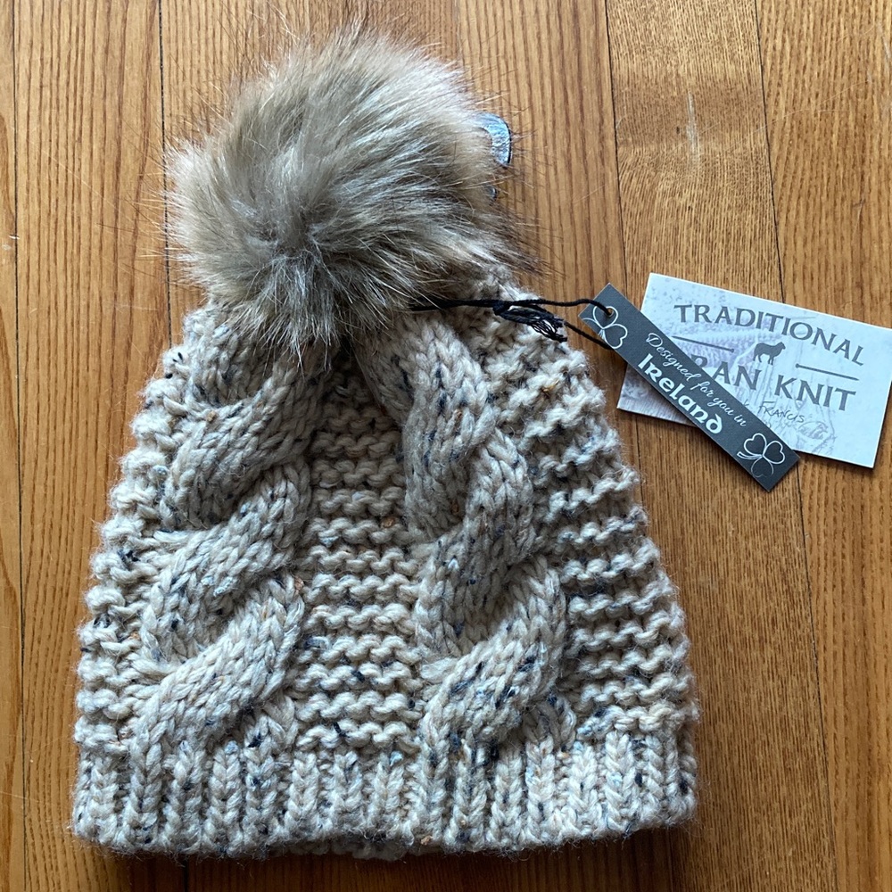 Hand knit Winter Hat Made in Ireland